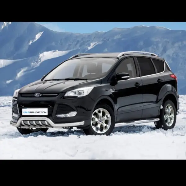 Ford Kuga 2012 2017 etupuskurin suojarauta hampailla koristeputkilla www.valoraudat.com