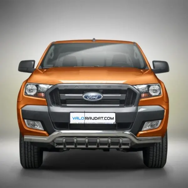 Ford Ranger 2016 2020 etupuskurin suojarauta hampailla koristeputkilla www.Valoraudat.com