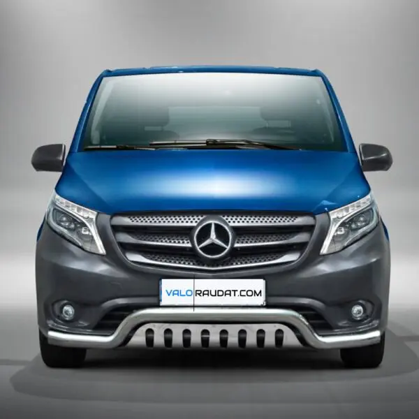 Mercedes Benz Vito 2014 etupuskurin suojarauta alleajosuojalla 70mm www.Valoraudat.com