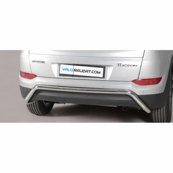 Hyundai Tucson 2015 2017 teraksinen takapuskurin suojarauta www.valoraudat.com
