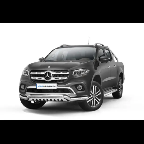 Mercedes Benz X Class 2017 etupuskurin suojarauta alleajosuojalla www.valoraudat.com 2