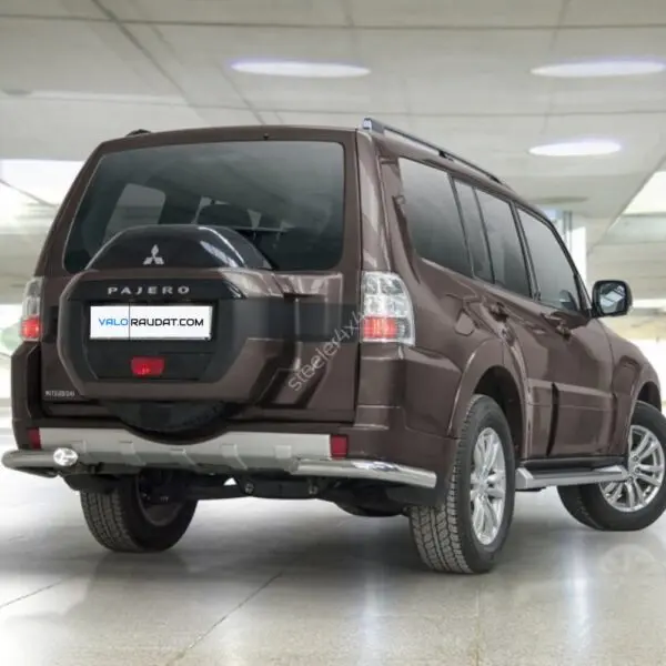 Mitsubishi Pajero 2014 teraksiset takapuskurin suojaraudat www.valoraudat.com